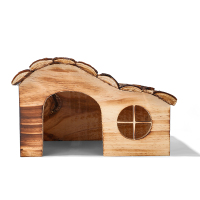 原木仓鼠屋金丝熊 龙猫 刺猬 兔子小宠专用窝 火烫木质波浪屋