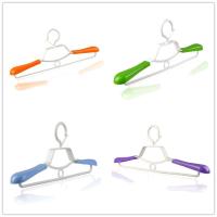 加厚成人伸缩西装防风衣架塑料防滑衣服挂架家居服装店晾衣撑 混色 8个