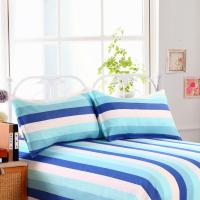 素韵老粗布枕套棉成人加厚信封式枕头套单件单人枕芯套拍一对 蓝色渐变(一对装) 47cmx74cm