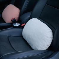 日式棉麻多用靠垫可拆洗无印风汽车椭圆形腰枕办公午睡枕