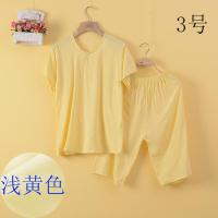 男女童套睡衣中大童夏季 人造棉棉绸短袖中裤家居服宽松薄款绵绸 3号 85码(适合身高135—145cm)