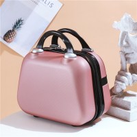 韩版手提小行李箱女14寸化妆包16寸手提小旅行箱结婚箱小箱子 金色 奥迪款 14寸[运费险]