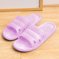 拖动特价家用拖鞋宾馆室内卧室居家鞋女浴室洗澡防滑塑料凉托鞋男 紫红色 1919浅紫 36-37[相当于35码]