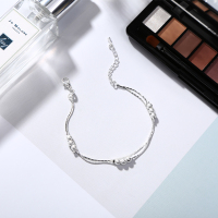 韩版百搭学生森系闺蜜冷淡风手链女简约个性清新首饰铃铛手串饰品 1036-双层磨砂珠