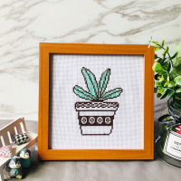 十字绣2021新款简单田园花草花卉小件初学入门儿童学生手工儿自绣 三叶草[20*20厘米]