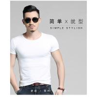 春夏季直筒裤男生韩版潮流休闲裤黑色宽松9九分裤百搭学生裤子男 圆领短袖白 XXL