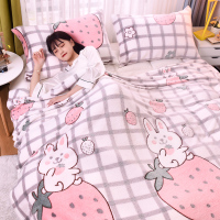 珊瑚绒毛毯毛巾被夏季薄款空调毯床单单人小毯子办公室沙发午睡毯 格格兔 70x100cm