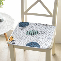 四季通用汽车坐垫儿童椅子垫办公室薄垫夏天学生凳全棉家用餐椅垫 多彩菠萝 25*35cm长方形凳/四角绑带1个装