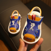 特价宝宝鞋0-3岁小童软底防滑学步鞋男女童夏季凉鞋婴儿透气鞋子1 L-8凉鞋蓝色 15码内长11.5cm