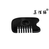 特价 多功能按摩梳 正宗黑水牛角梳子 牛角梳头部按摩防静电宽齿 特价六齿梳 部份带纹路