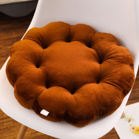 圆形坐垫地上办公室久坐板凳座椅垫子学生椅子屁垫屁股垫可坐地垫 深棕纯色 普通-40*40cm[标准款]