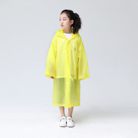 一次性雨衣儿童加厚防水透明女童大童男童小学生小孩防护雨披 黄色儿童款 均码