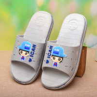 夏季男孩吃鸡凉拖鞋洗澡防滑中大童学生凉拖鞋8-10-15岁男童拖鞋 856灰色 35