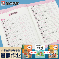 四年级练字帖小学生暑假写字作业寒假天天练四年级升五年级字帖硬笔书法练字本墨点字帖楷书小学儿童语文课本同步专项训练正楷字帖