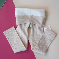 秋冬女童打底裤加绒外穿儿童裤袜不连袜宝宝裤子白色九分薄绒 燕麦色 L码身高110-120CM