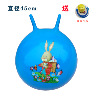 婴幼儿童充气跳跳马音乐坐骑玩具加厚防爆感统训练充气小马羊角球 45cm羊角球颜色随机