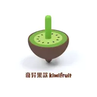 MiDeer弥鹿儿童彩色旋转陀螺手动旋转幼儿园木质玩具小陀螺 奇异果