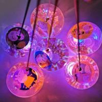 小猪发光弹力水晶跳跳球硅胶儿童益智玩具橡皮球大号带绳解压发泄 小猪+星星款[送绳]1个