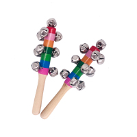 宝宝儿童婴儿早教益智力玩具乐器手摇铃串铃铛棒铃 0-1-6-12个月