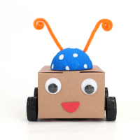 小学生科技小制作diy材料废物利用创意科学小发明幼儿园环保手工 扫地机器人材料包+电池 收藏送彩色眼睛