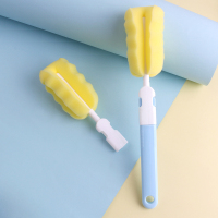 奶瓶涮子清洗套装海绵刷子奶嘴刷清洁器毛刷的婴儿用杯刷洗刷用具 1支奶瓶刷+1个替换刷头(高密度海绵)