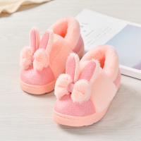 可爱公主儿童棉拖鞋女包跟宝宝小孩女童亲子室内毛毛家居棉鞋冬季 粉红(新版) 内长16cm 170(约3岁)