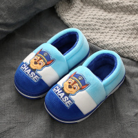 旺旺队儿童棉拖鞋包跟秋冬季男童宝宝棉鞋2-3岁家居幼儿拖鞋防滑5 蓝色阿奇 1978汪汪队棉鞋 内长14cm 150码适