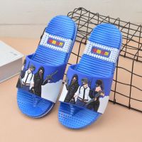 儿童拖鞋男大童8-15岁夏季大男孩凉拖鞋软底防滑室内男童拖鞋40码 蓝 色 和平精英 35 适合34脚内长22厘米