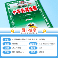 2021秋新版 薛金星小学教材全解 6六年级数学上册北师大版 六6年级上册数学同步学习工具书与北师大课本教材配套全解教辅