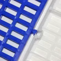 狗笼垫板散热板狗狗脚垫板大型狗笼子塑料垫脚板宠物垫板加厚 长49宽34高1不可拼接 蓝色