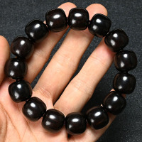 木手串文玩天然乌木紫光檀男女情侣饰品手链念珠佛珠 老型珠15mm