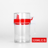 油壶厨房用品小油瓶酱油壶醋壶家用防漏防摔油罐可控式倒油瓶 320ML红色鹰嘴油壶送标签 (不挂油不漏油)
