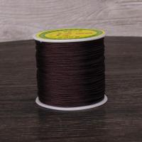 手串绳佛珠线无弹力玉线编织线绳穿金刚星月菩提加密文玩绳 1毫米 咖啡色70米送三件套 A玉线