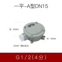 /AH-DN15/DN20/25一通二通三通四通角通防爆分线盒 4分 DN15 G1/2(A型一通)