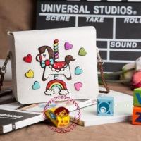 手工diy不织布材料包布艺免裁剪小挎包零钱包单肩包小背包 旋转木马(米白色)