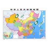 加厚2021新版中国世界地图挂 贴图防水1.1米高清政区商务办公家用 中国贴图