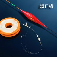 水貂王鱼钩鱼线鱼漂钓鱼台钓线免调漂主线组套装双钩成品全套组合 主线5.4米长【钩+线+漂 已调试】 1号