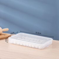 抗菌多层冻饺子盒子家用冰箱冷冻水饺收纳盒手抄馄饨钵仔糕托盘子 水晶高透 单层无盖
