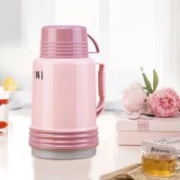 迷你热水瓶家用小号学生宿舍用暖瓶户外保温瓶塑料车载便携小暖壶 2010款蝴蝶粉1.0L含内胆