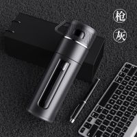 夏天防摔高颜值保温玻璃透明杯子大容量防爆耐高温茶水分离泡茶杯 500ML 灰