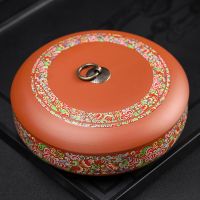 紫砂茶叶罐陶瓷 大号存茶罐密封罐白茶普洱茶饼罐茶叶包装盒家用 红百花齐放茶饼罐