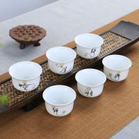 6个大号窑变建盏茶杯陶瓷品茗杯功夫主人杯斗笠单杯套装茶盏茶碗 01款6只装