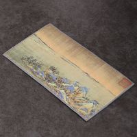 茶巾布吸水高档茶台专用毛巾功夫茶具配件茶几桌抹布不掉毛养壶巾 千里江山)彩绘画艺茶巾36*19cm