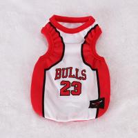 2021宠物用品新款狗狗衣服春夏季薄款猫咪衣服大狗背心宠物防晒衣 红白23号公牛队 XS