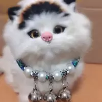 狗狗三铃铛项圈猫咪项圈宠物用品猫狗小型犬戴三铃铛大型犬项圈 粉色项圈(无铃铛) xs(适合1-3斤)链条款