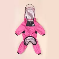 新款宠物用品透明雨衣中型小型犬雨衣狗狗雨衣雨披四脚防水全包 紫红 s 3--5斤
