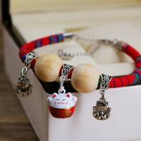 宠物驱虫项圈猫咪狗狗体外驱虫除跳蚤去防虱子铃铛脖圈民族风挂件 红色和风铃铛款 XS适合1-4斤爱宠