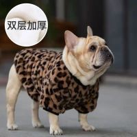 豹纹法斗秋冬保暖衣斗牛犬毛绒睡衣狗狗衣服泰迪柯基英斗巴哥胖狗 豹纹 S(12斤左右)