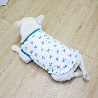 法斗衣服薄款春夏季宠物背心狗背心巴哥犬斗牛犬胖狗服饰全棉卡通 四叶草背心 S胸围50衣长30 12斤