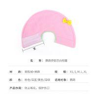 鹦鹉鸟伊丽莎白保暖衣服防咬毛啄毛受伤保护项圈脖套斗篷用品用 鹦鹉伊丽莎白圈s号蓝色